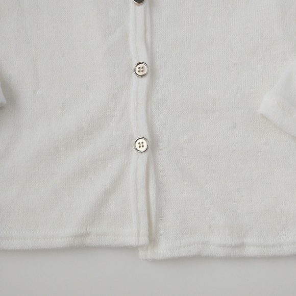 Lightweight V Neck Button Down Sweater Blouse - Picture 3 of 3